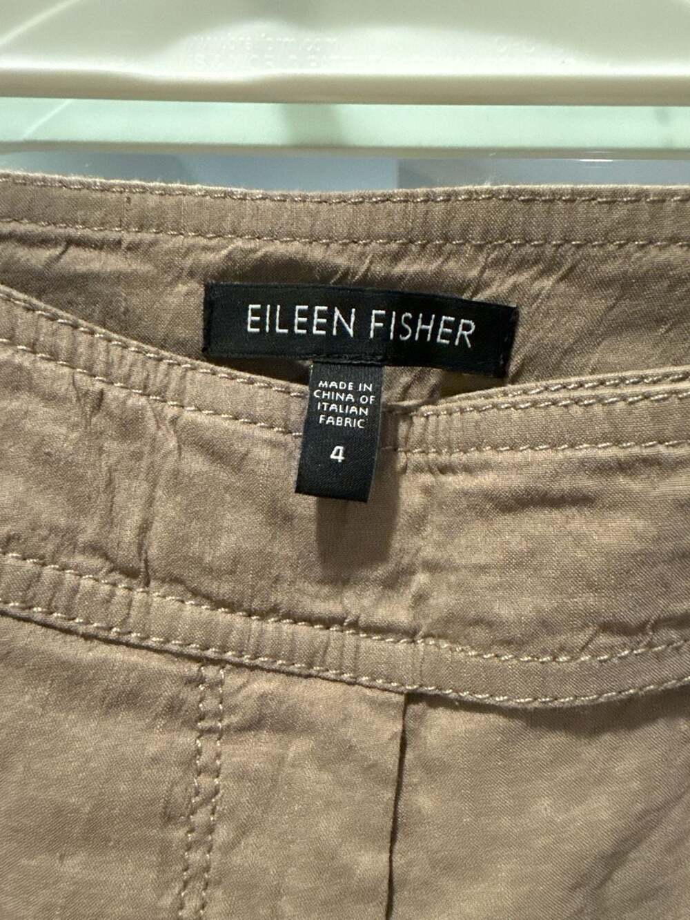 Eileen Fisher Linen Viscose Stretch Wide-Leg Pants Size 4 - Picture 3 of 6